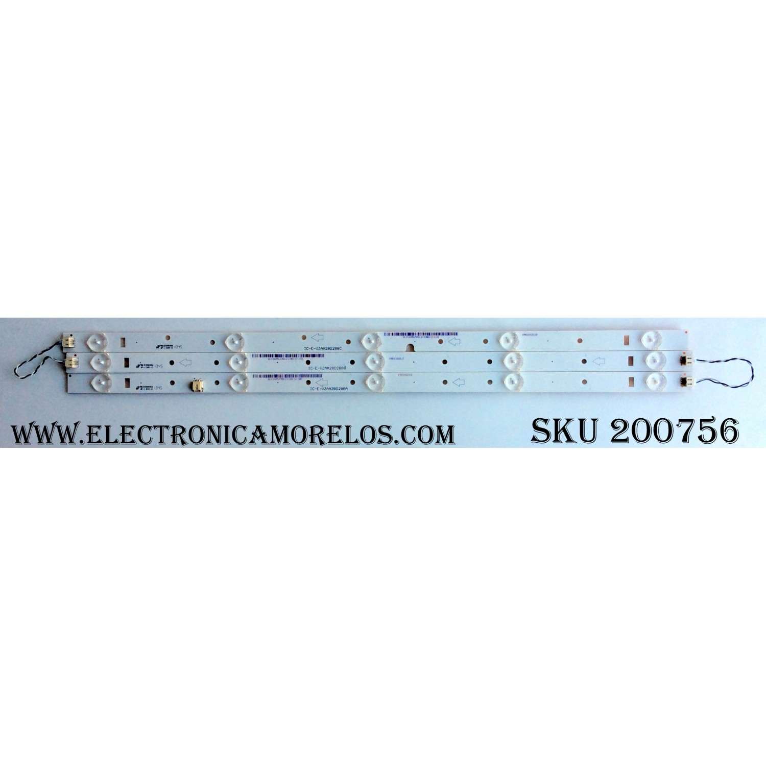 KIT DE LED PARA TV / JVC IC-E-VZAA28D288B/IC-E-VZAA28D288A/IC-E-VZAA28D288C / IC-E-VZAA28D288B / IC-E-VZAA28D288A / IC-E-VZAA28D288C / 098101022116 / 098101022117 / 098101022118 / MODELO EM28T	