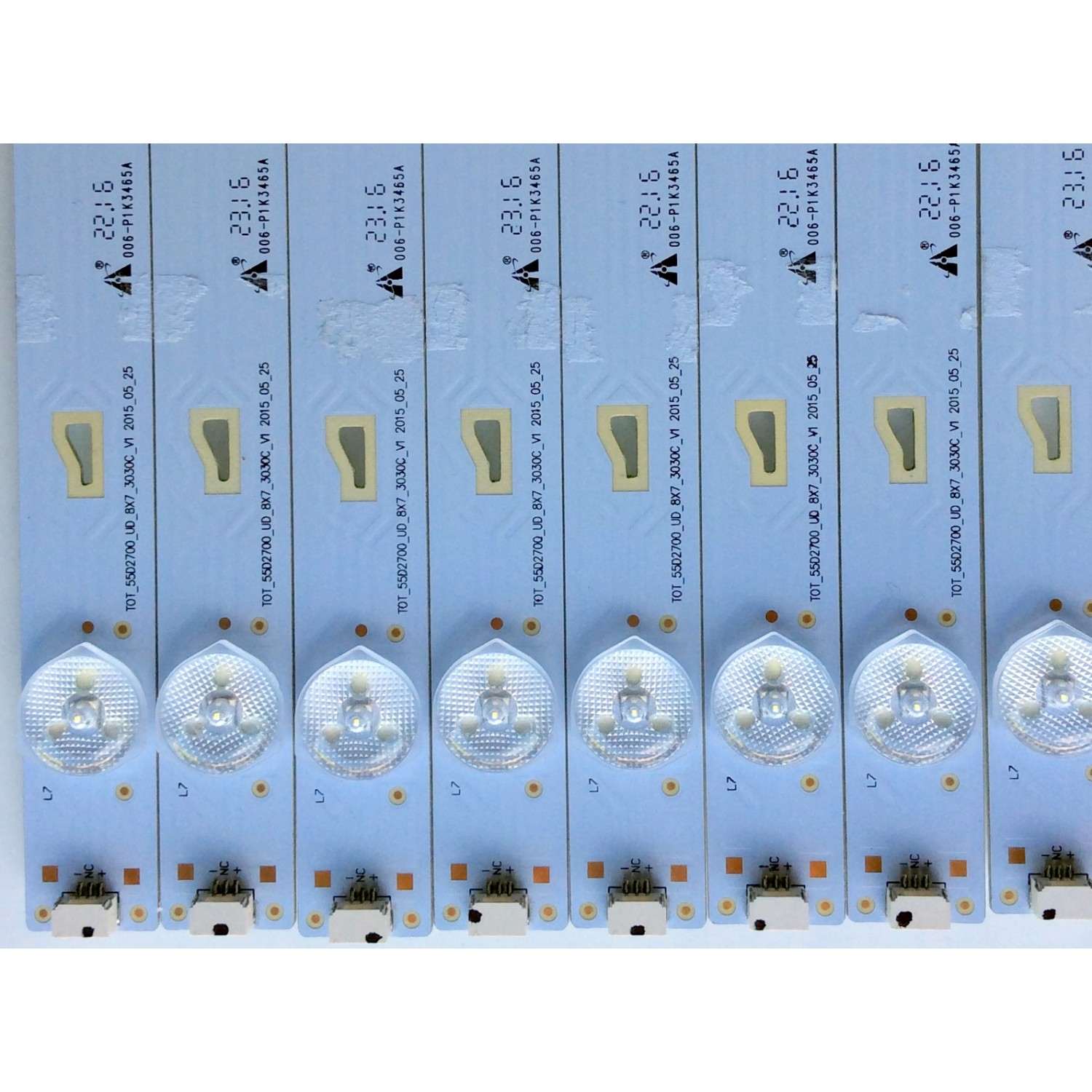 KIT DE LED PARA TV / TCL YHB-4C-LB3207-YH2 / 006-P1K3465A / T0T_55D2700_UD_8X7_3030C_V1 / 55D2700 / 55HR330M07A2 V0 / MODELO 55US5800 55US5800TAAA / 55US5800 55US5800TDAA / 55US5800TAAA / PANEL LVU550CS0T E1 V1 T8-55D2730BU-LPN1	 - Imagen 2