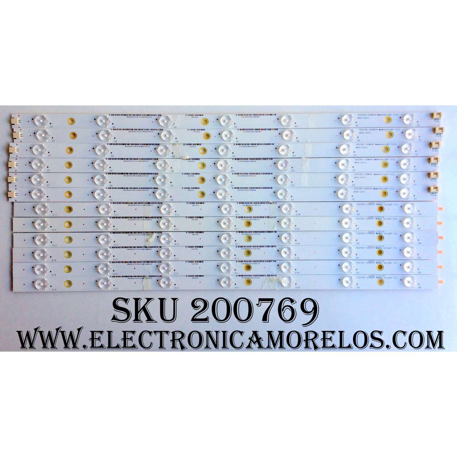 KIT DE LED´S PARA TV (12 PIEZAS) / VIZIO 056.38027.015 / 05638027015 / WS55-1223-L / WS55-1223-R / PANEL T550HVN08.5 / MODELOS D55-D2 LWZ2UCBS / D55U-D1 LTM7UCCS