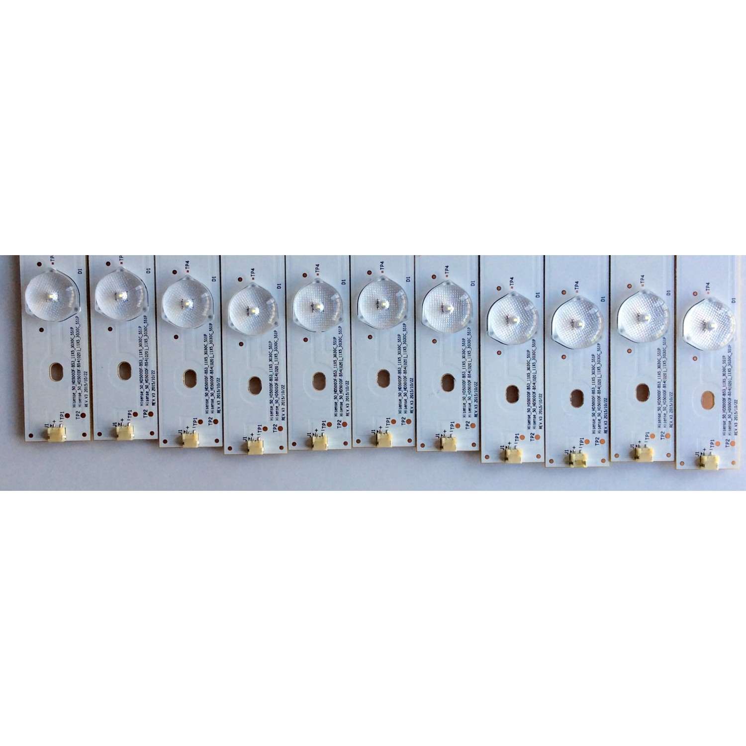 KIT DE LED´S PARA TV (11 PIEZAS) / SHARP 1146880 / 2274019 / HISENSE_50_HD500DF-B53_11x5x_3030c_5S1P / HISENSE_50_HD500DF-B54(020)_11x5x_3030c_5S1P / PANEL HD500DF-B54(020)\T1\B1\S28\GM\ROH / MODELO LC-50N4000U - Imagen 2