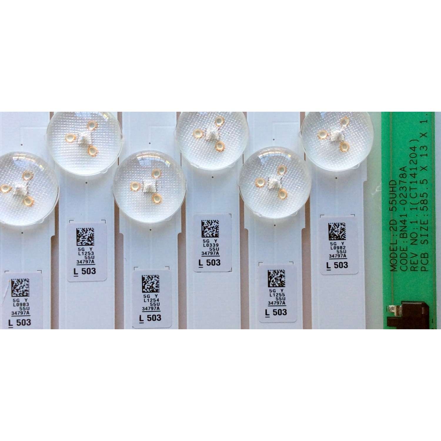 KIT DE LED`S PARA TV (12 PIEZAS) / SAMSUNG BN96-34797A / BN96-34798A / LM41-00135A / PANEL CY-WJ055HGLV4H / CY-GJ055HGLV7H / CY-GJ055HGEV4H / CY-GJ055HGLV1H / CY-WJ055HGLVAH / CY-WJ055HGLV7H / CY-GJ055HGLVAH / MODELOS UE55JU7500 / UN55JU6700 - Imagen 3