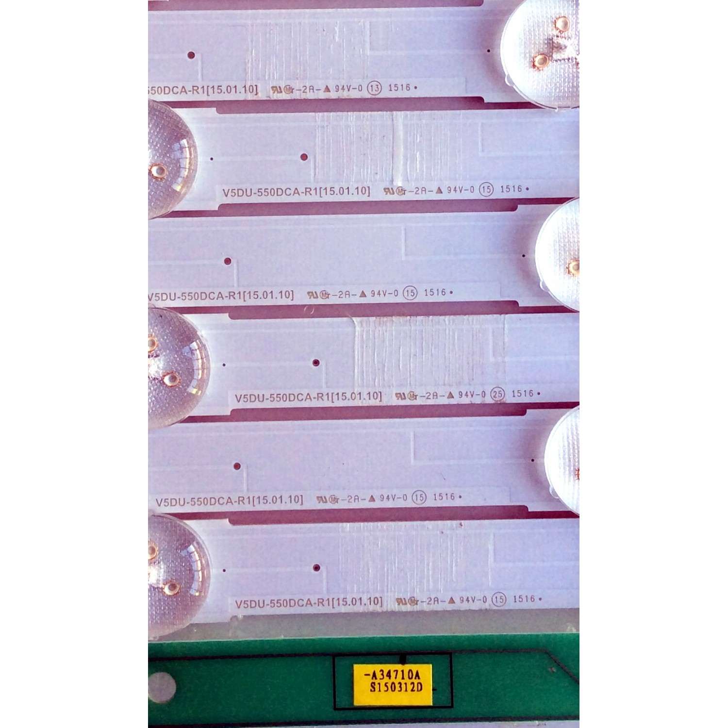 KIT DE LED`S PARA TV (12 PIEZAS) / SAMSUNG BN96-34797A / BN96-34798A / LM41-00135A / PANEL CY-WJ055HGLV4H / CY-GJ055HGLV7H / CY-GJ055HGEV4H / CY-GJ055HGLV1H / CY-WJ055HGLVAH / CY-WJ055HGLV7H / CY-GJ055HGLVAH / MODELOS UE55JU7500 / UN55JU6700 - Imagen 5