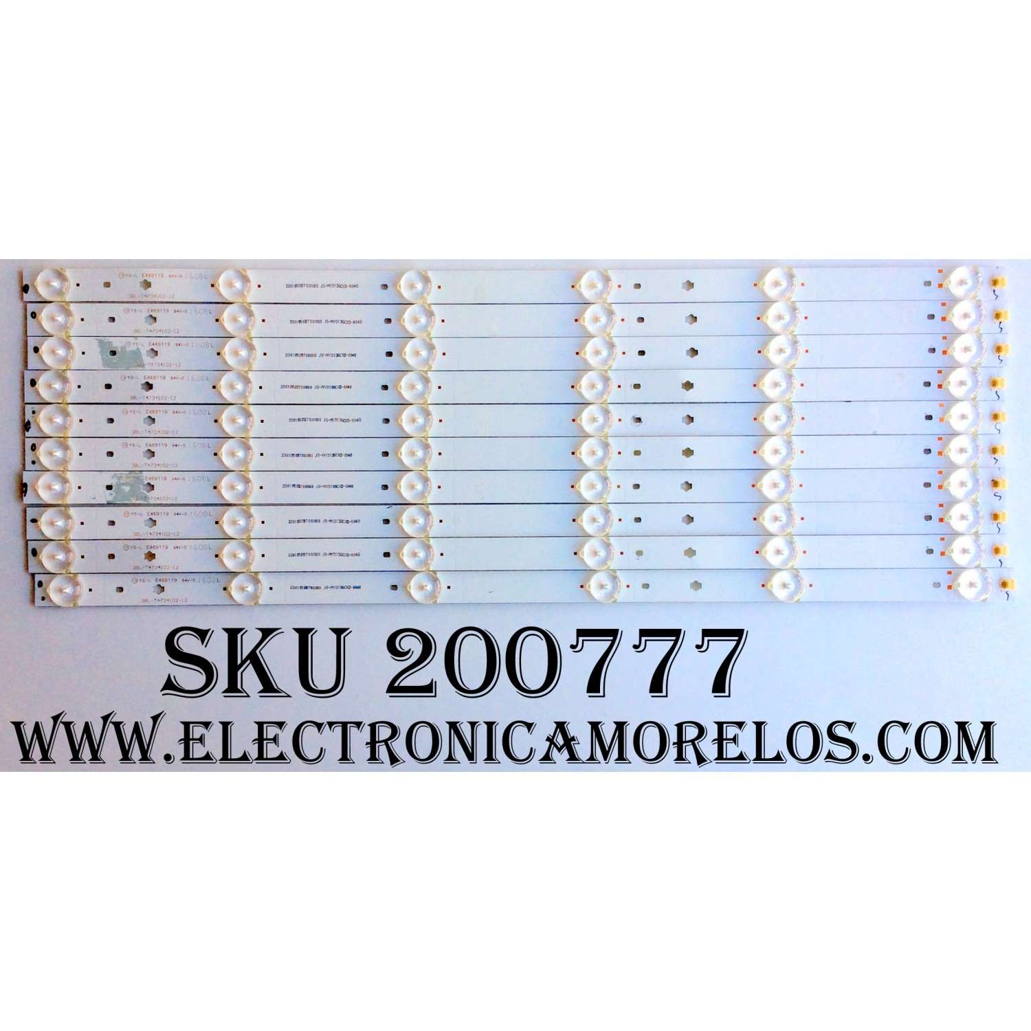 KIT DE LED PARA TV / SCEPTRE 3BL-T4734102-12 (10PZAS.) / 2301050B700080 / JS-NY313GCXD-0048 / MODELO X50 A3NV93CH / PANEL T500HVN07.5	