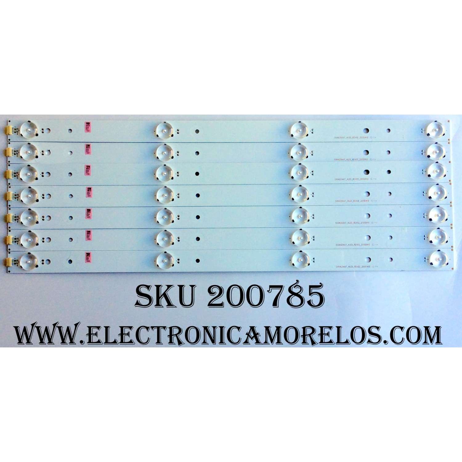 KIT DE LED´S PARA TV (7 PIEZAS) / HISENSE 1162031 / SVH420AA7_4LED_REV02_20150410 / PANEL HD426DU-B51(010)\S0\GM\ROH / MODELO 43H7C