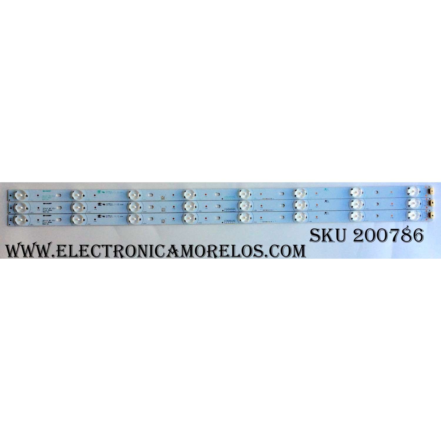KIT DE LED'S PARA TV RCA ((3 PIEZAS)) / NUMERO DE PARTE F804422WCA041701AB A / F804423WCA033431BB A / PANEL LK315T3HB94 / MODELO LED32B30RQD
