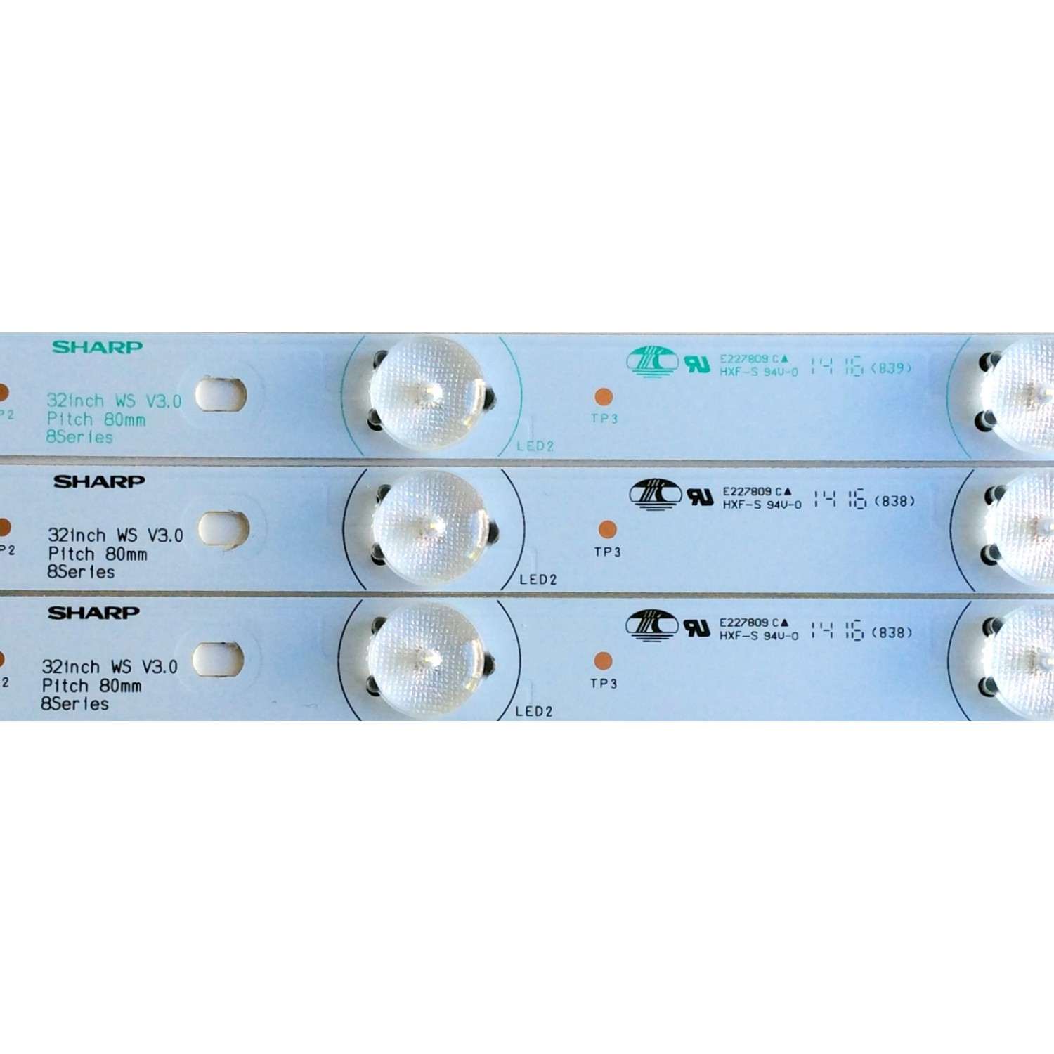 KIT DE LED'S PARA TV RCA ((3 PIEZAS)) / NUMERO DE PARTE F804422WCA041701AB A / F804423WCA033431BB A / PANEL LK315T3HB94 / MODELO LED32B30RQD - Imagen 2