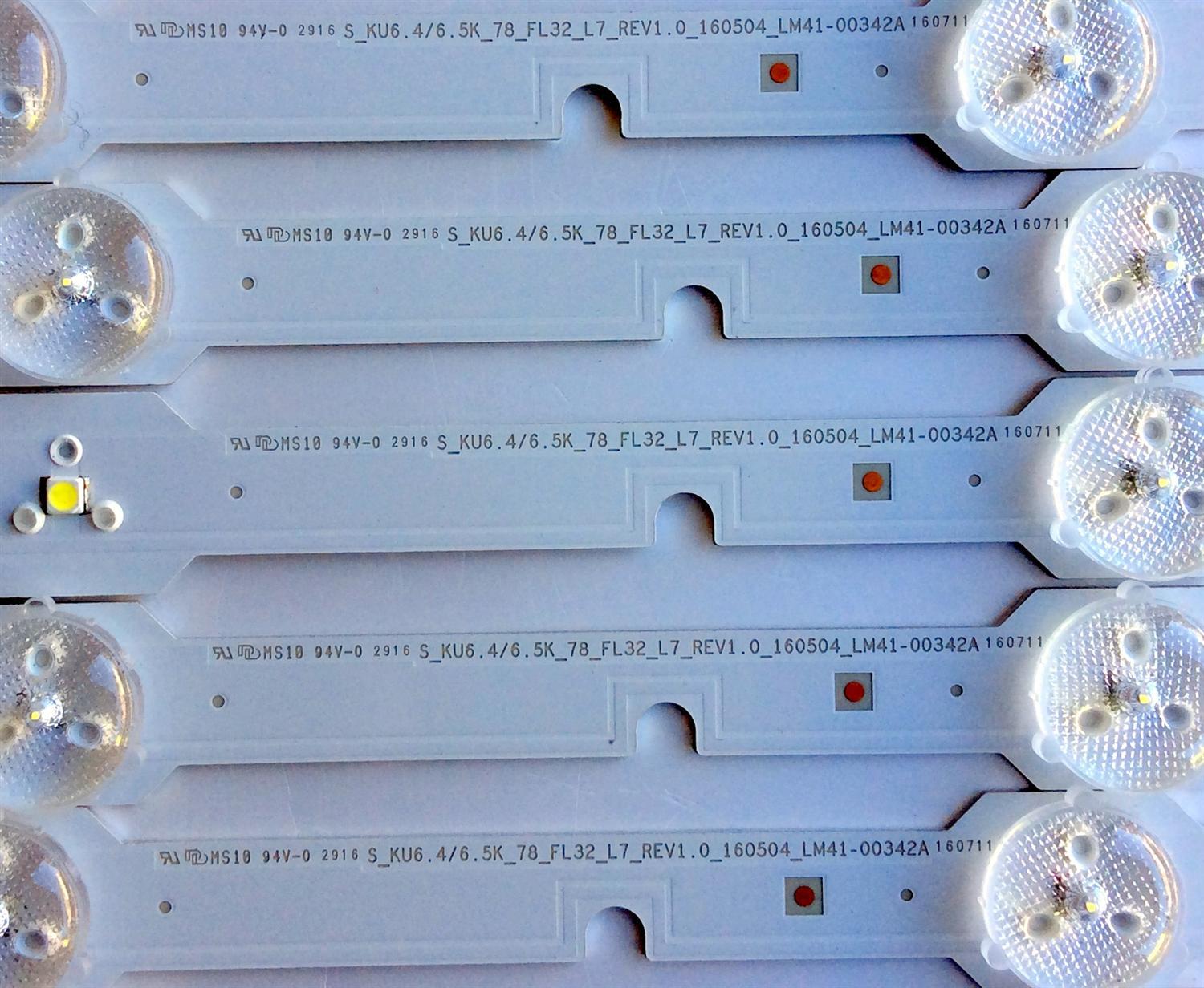 KIT DE LED PARA TV  SAMSUNG BN96-40788A / BN96-40789A / BN96-40790A (30 PZAS.) / 40788A / 40789A / 40790A / S_KU6.4/6.5K_78_FL32_L7_REV1.0_160504_LM41-00342A / MODELO UN78KU750DFXZA YA01 / PANEL CY-WK078FGLV1H	 - Imagen 6
