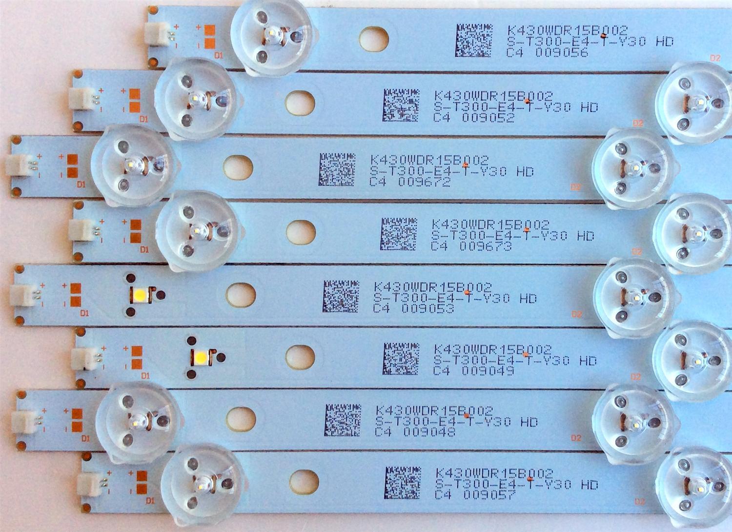 KIT DE LED PARA TV / TOSHIBA 4708-K43WDR-A1213K01 / K430WDR A1 / K430WDR15B002 / S-T270-Y4-R-Y30 RL / 471R1P53 / MODELO 43L310U Rev. B / PANEL T430HVN01.2	 - Imagen 3
