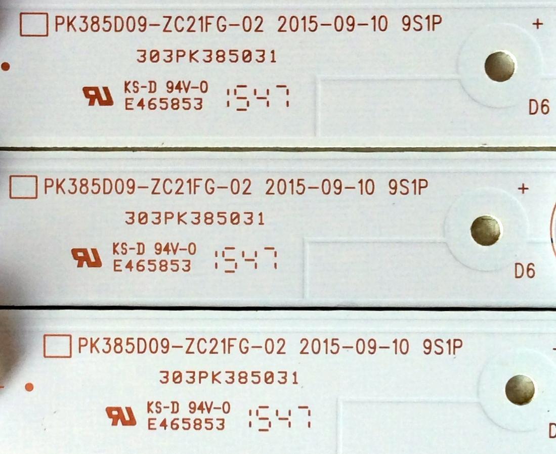 KIT DE LED PARA TV / PROSCAN PK385D09-ZC21FG-02 / 303PK385031 / 151121A6 / PK385M01 / MODELO PLDED3996A-E / PANEL LC390TA201 / XYD390BA01	 - Imagen 2