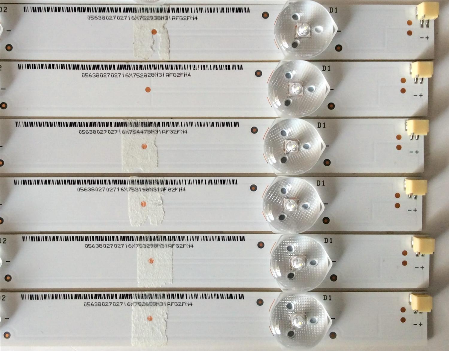 KIT DE LED'S PARA TV / VIZIO (12 PZAS.) / NUMERO DE PARTE / I-5500WS80131 / I-5500WS80131-R-V4 / I-5500WS80131-L-V4 / TEST001 E330254 / MODELO E55-E2 LWZQVIBS / PANEL LSC550FN11-801	 - Imagen 5