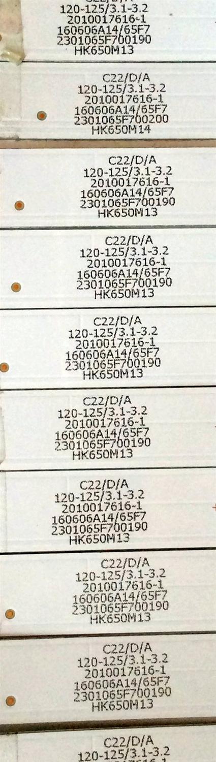 KIT DE LED PARA TV / HITACHI HK65D08A-ZC21AG-04 / 303HK650039 / 2301065F700190 / 2010017616-1 / MODELO LE65K6R9 / PANEL HK650WLEDM-AH48H	 - Imagen 4