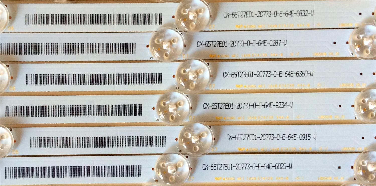 KIT DE LED'S PARA TV RCA (14 PIEZAS) / NUMERO DE PARTE D75030801AM-S / JJ-0667-D75030801AM-S 200320 / E486558 / TV23010301 / M196A3W47H2 / 200413JA4 / PANEL HV750QUBN9D / MODELO RNSMU7536 - Imagen 5