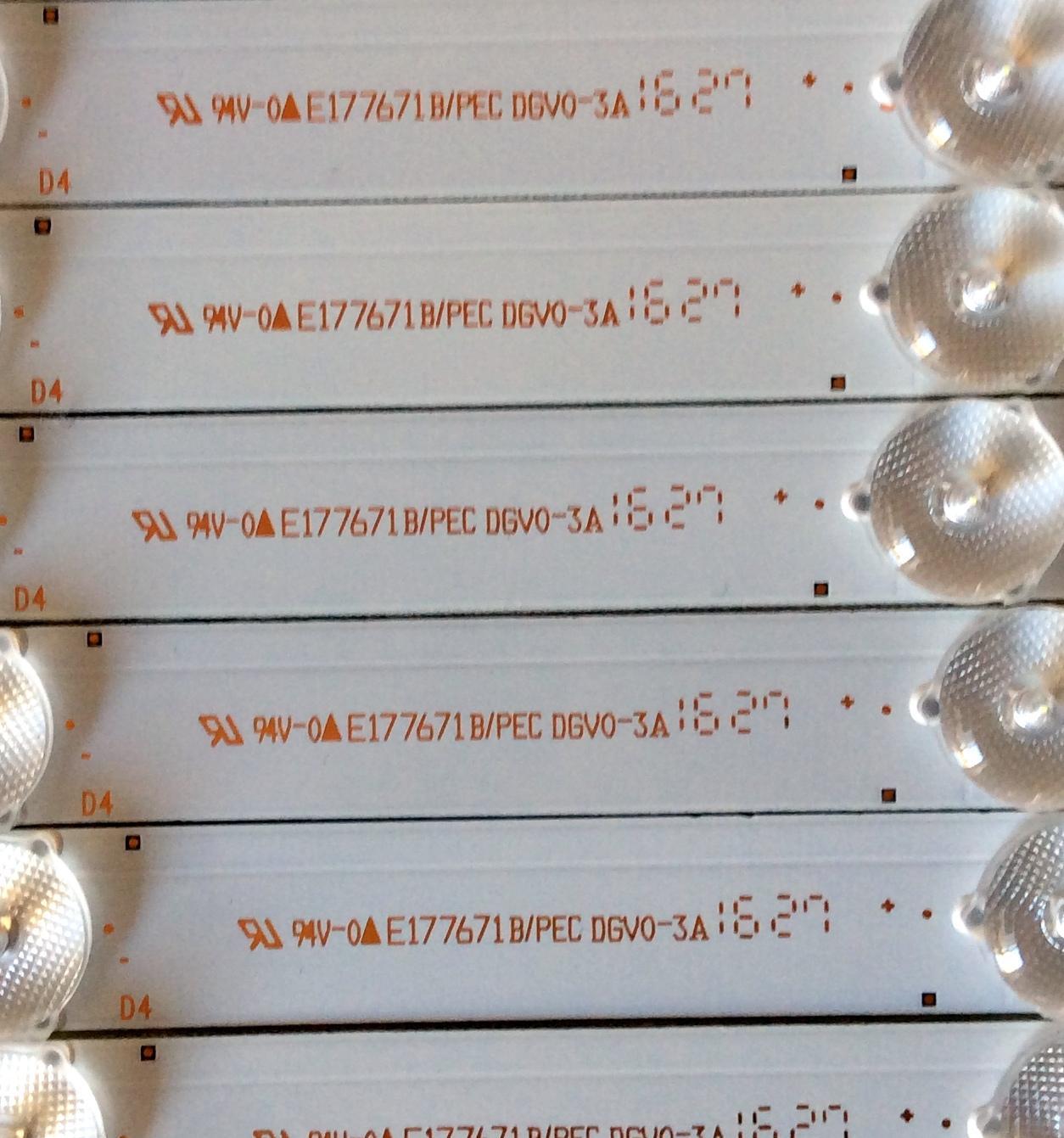 KIT DE LED PARA TV / PROSCAN SMD50-10X6 / E177671B/PEC DGV0-3A / MODELO PLDED5069	 - Imagen 3