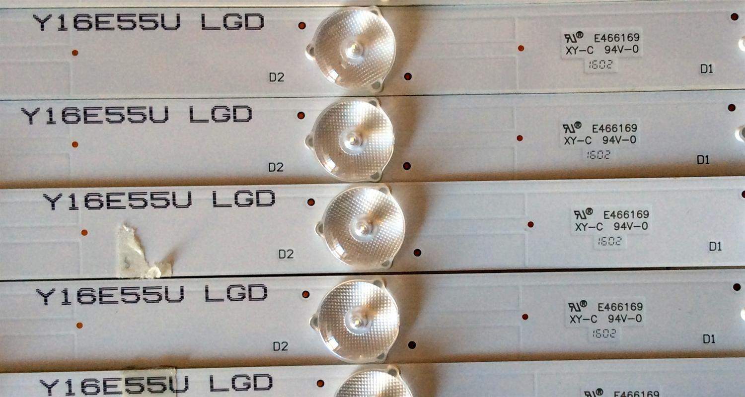 KIT DE LED PARA TV / VIZIO IC-C-HWX55D616A / 05638022021 / Y16E55U / F105M5LP39G / MODELO E55U-D2 LWZJTYAS / PANEL LC550EQY(SH)(M1) / T550QVN04.0 - Imagen 2