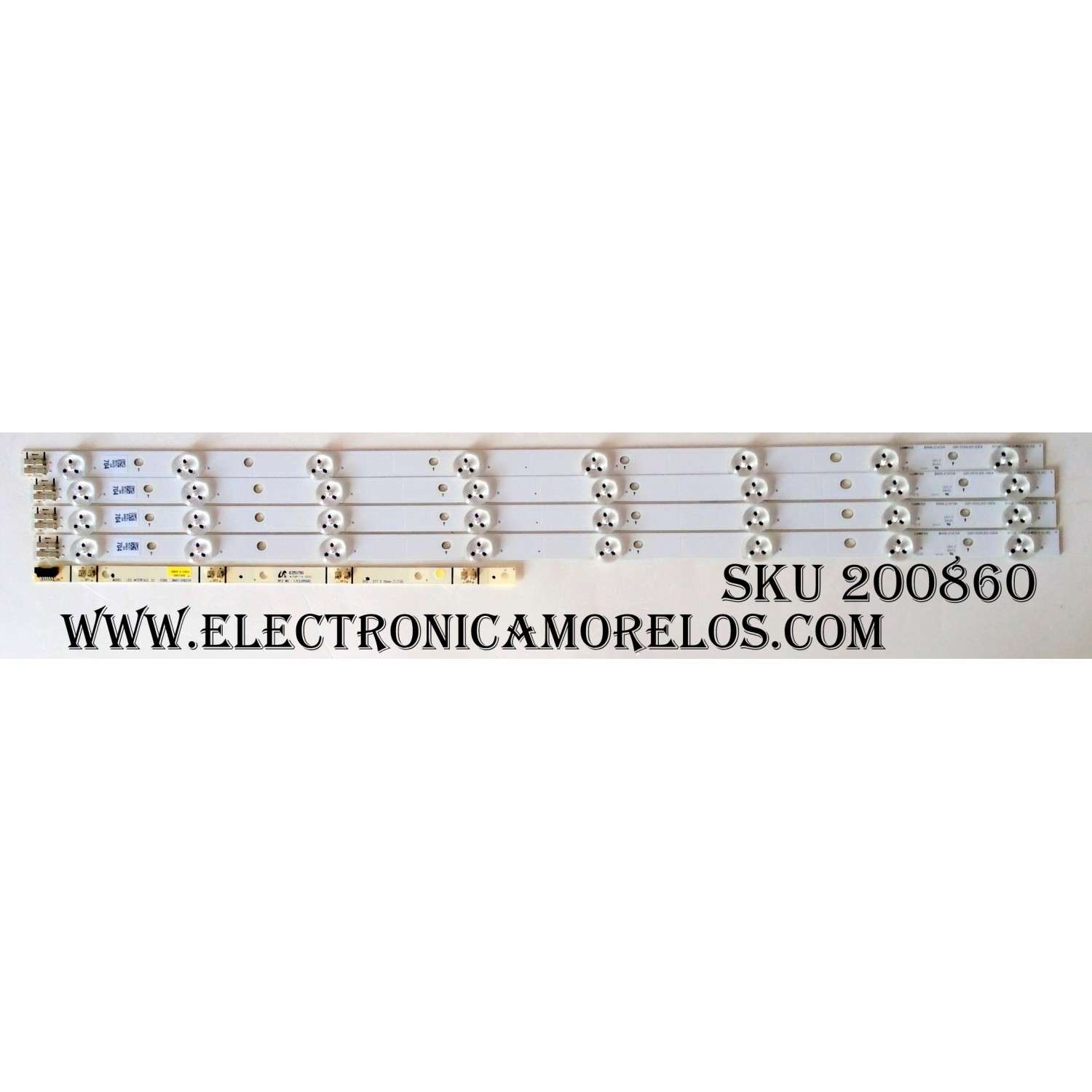 LED PARA TV SAMSUNG (1 PIEZA) / NUMERO DE PARTE BN96-45952A / LM41-00797A / BN61-15484A / L1_RU7K_E0_CDM / S19(2)_R1.0_T4O_100 / S19(2)_R1.0_T40_100 / MODELOS UE50N / UE50R / UN50N / UN50R / UA50N / MAS MODELOS EN DESCRIPCIÓN / ((MEDIDAS 1.10M X 12CM))