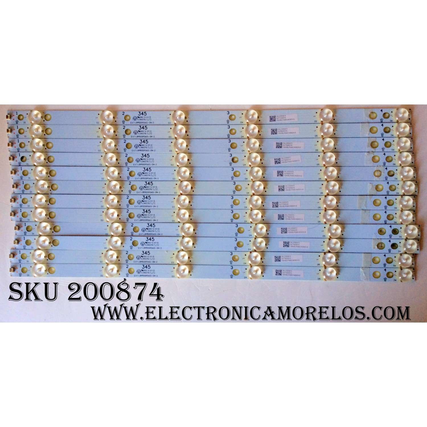 KIT DE LED PARA TV / VIZIO 04-L0350915 / 03779[00315 / E V T LBM500P0601-DN-2 / 155NBLP39SCAEB2X-E / MODELO U50U-D1 / PANEL TPT500U1-QVN02.A REV.S001E	