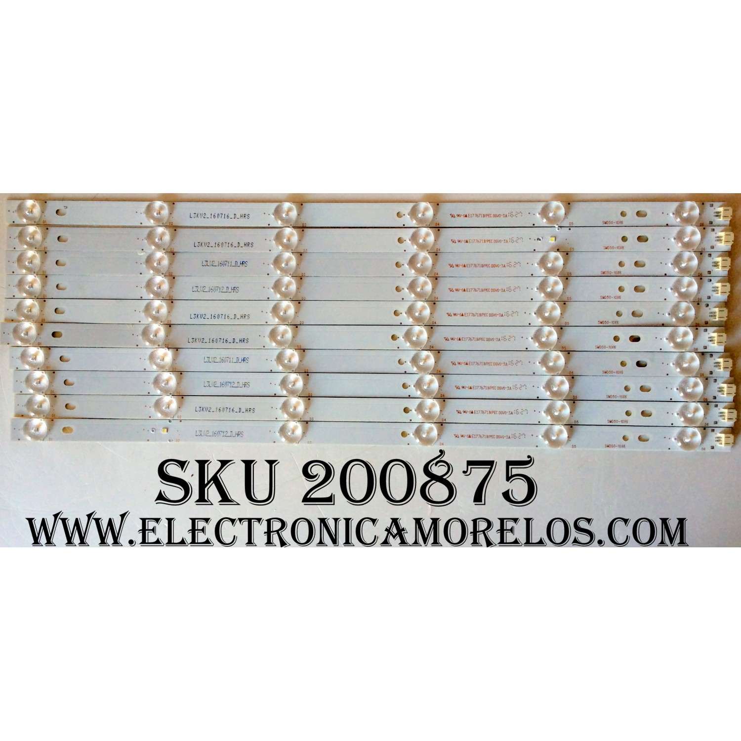 KIT DE LED PARA TV / PROSCAN SMD50-10X6 / E177671B/PEC DGV0-3A / MODELO PLDED5069	