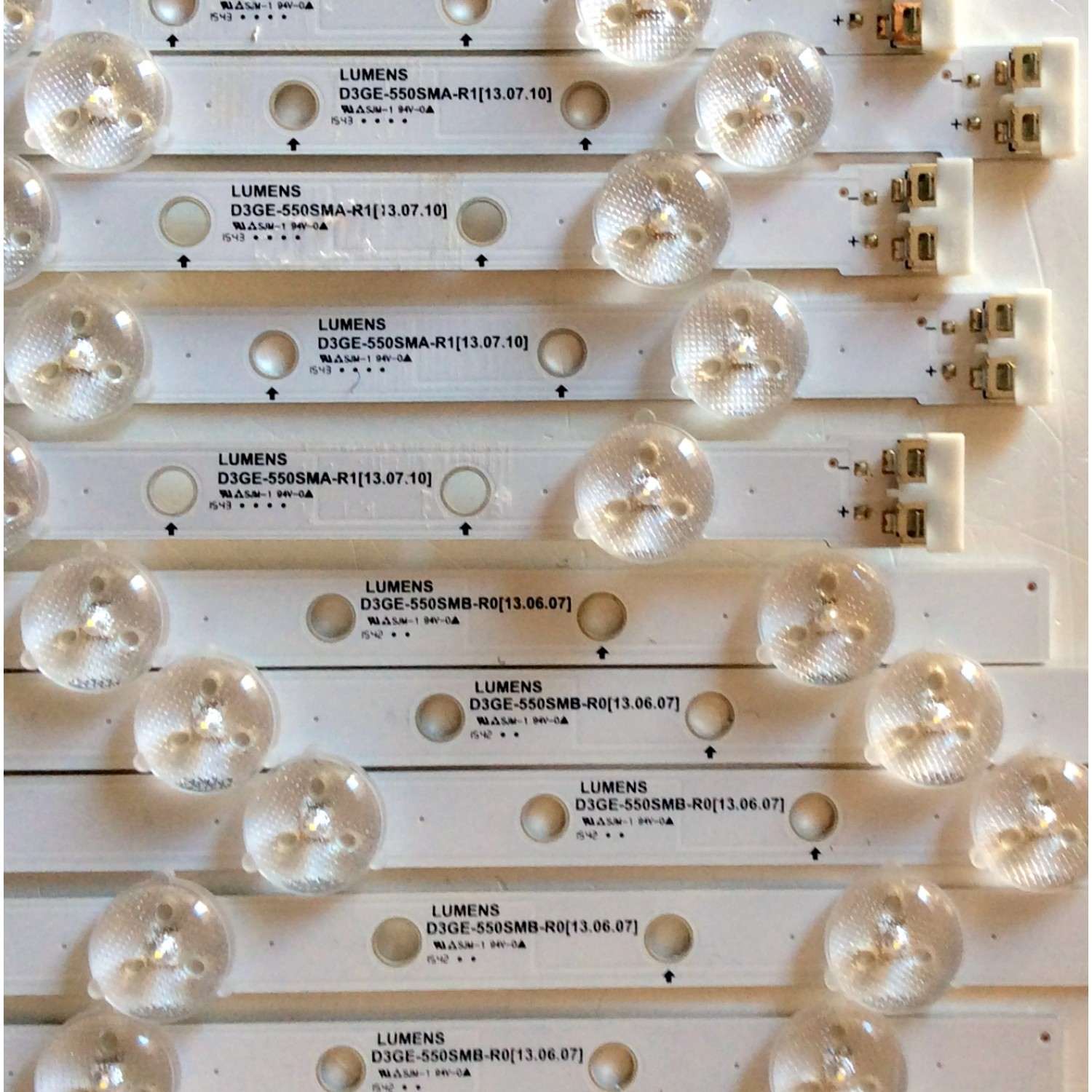 KIT DE LED´S PARA TV (10 PIEZAS) / SAMSUNG BN96-39055A / BN96-39056A / D3GE-550SMA-R1 / D3GE-550SMB-R0 / SUSTITUTAS BN96-28772A / BN96-28773A / PANEL CY-DJ055BGHV1H / MODELOS UN55H6103AFXZP / UE55H6273SSXZG / UA55H6203ARXSJ / UA55H6203ARXTW - Imagen 2
