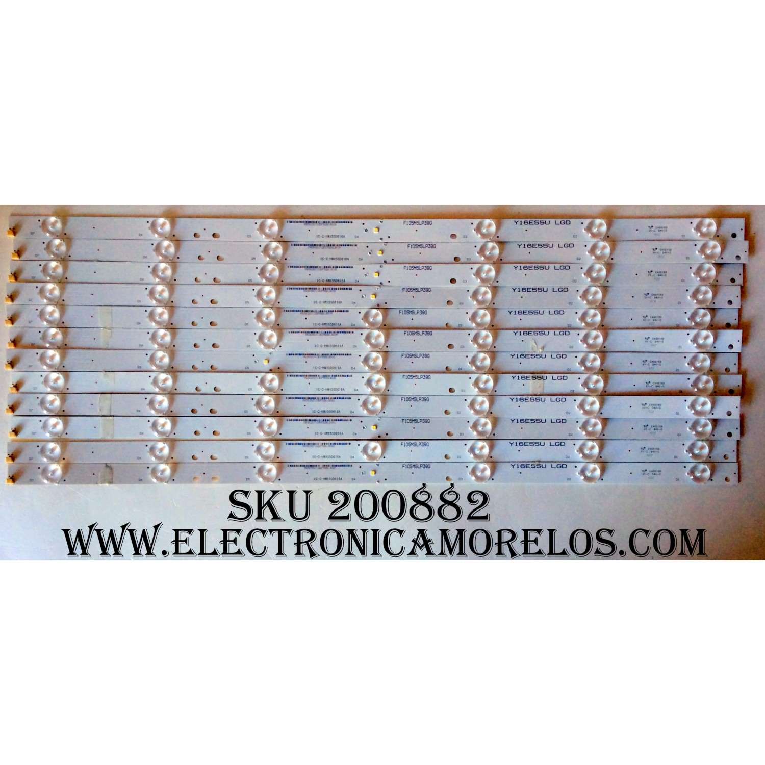 KIT DE LED PARA TV / VIZIO IC-C-HWX55D616A / 05638022021 / Y16E55U / F105M5LP39G / MODELO E55U-D2 LWZJTYAS / PANEL LC550EQY(SH)(M1) / T550QVN04.0