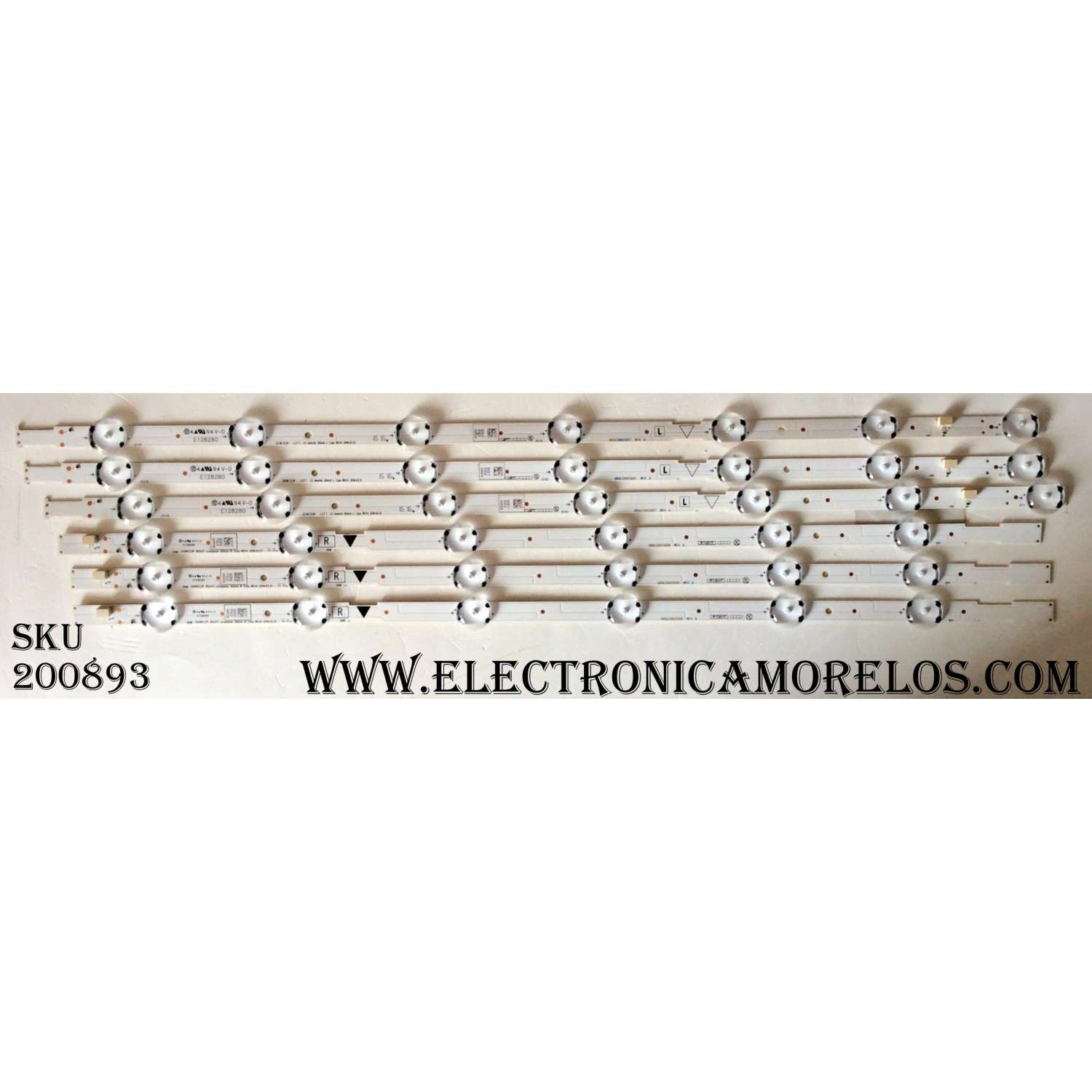 KIT DE LED PARA TV / SANYO UDULED0CS057/UDULED0CS056 / E128280 / 50W7S1P / MODELO FW50D36F / PANEL U6U1XH	