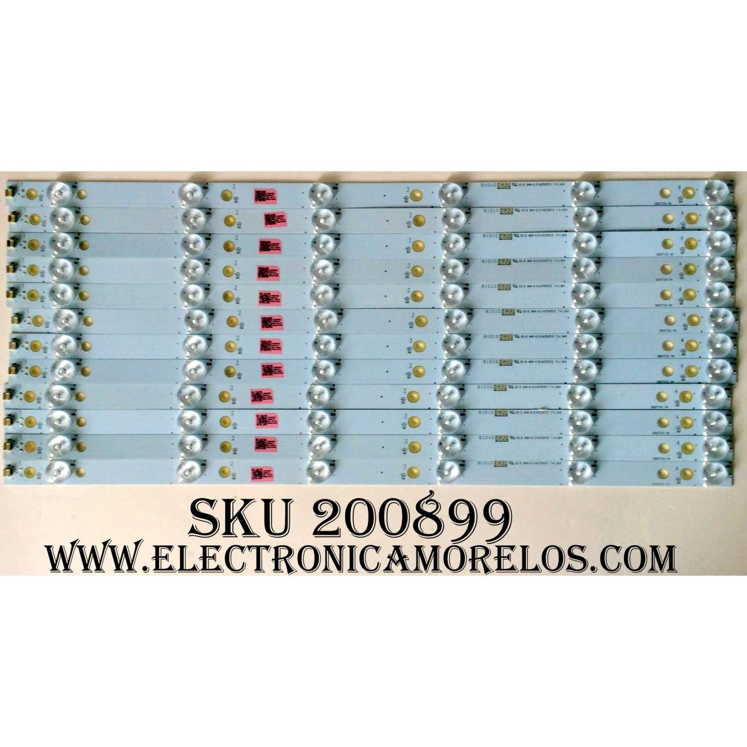 KIT DE LED´S PARA TV / VIZIO 210BZ06D0 (12 PIEZAS) / 500TT43 V4 / E465853 7410A / PANEL TPT500J1-HVN07.U REV.S500G / MODELO D50-D1 LTMWTQIS