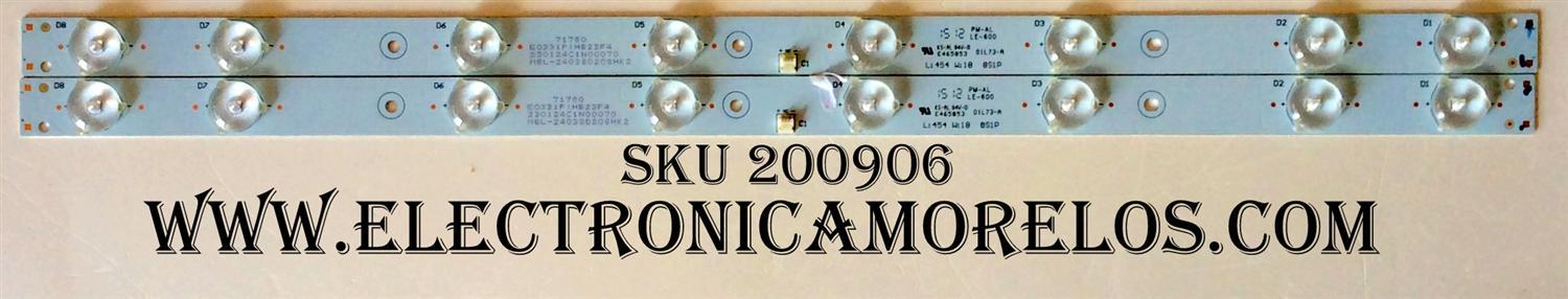 KIT DE LED PARA TV / ATVIO E0331PIHB23F4 / MBL-24038D208HK2 / LE-600 / 01L73-A / MODELO AT24HHM / PANEL HK236WLEDM-CHC3H	