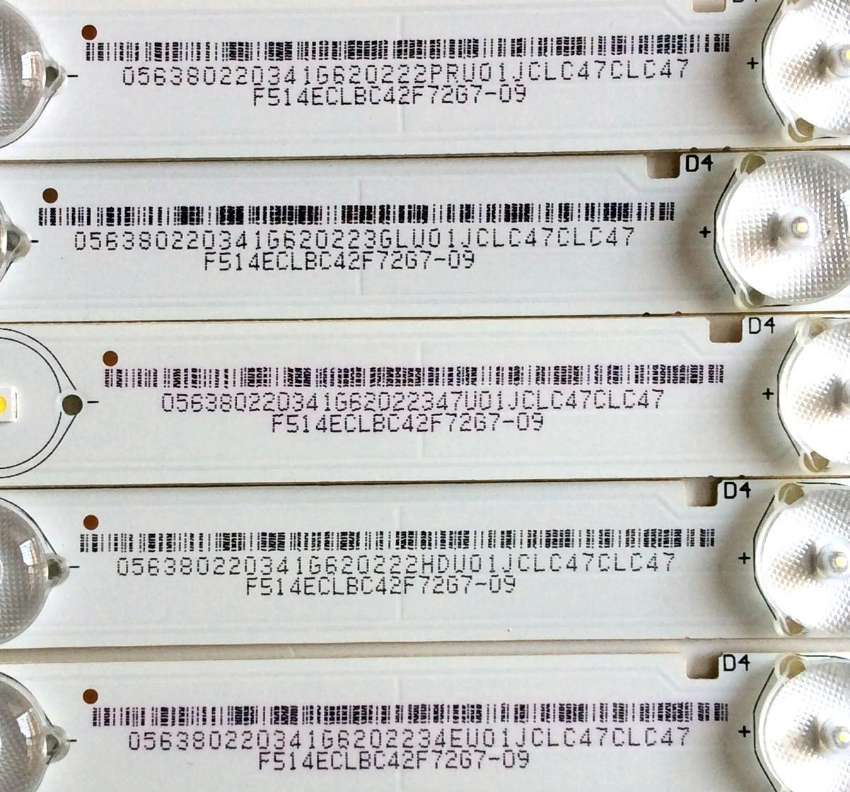 KIT DE LED PARA TV / VIZIO 20150704-Y16 E43 (5 PZAS.) / 056380220341G / MODELO E43-D2 LWZ2UMAS / PANEL T430HVND1.2	 - Imagen 3