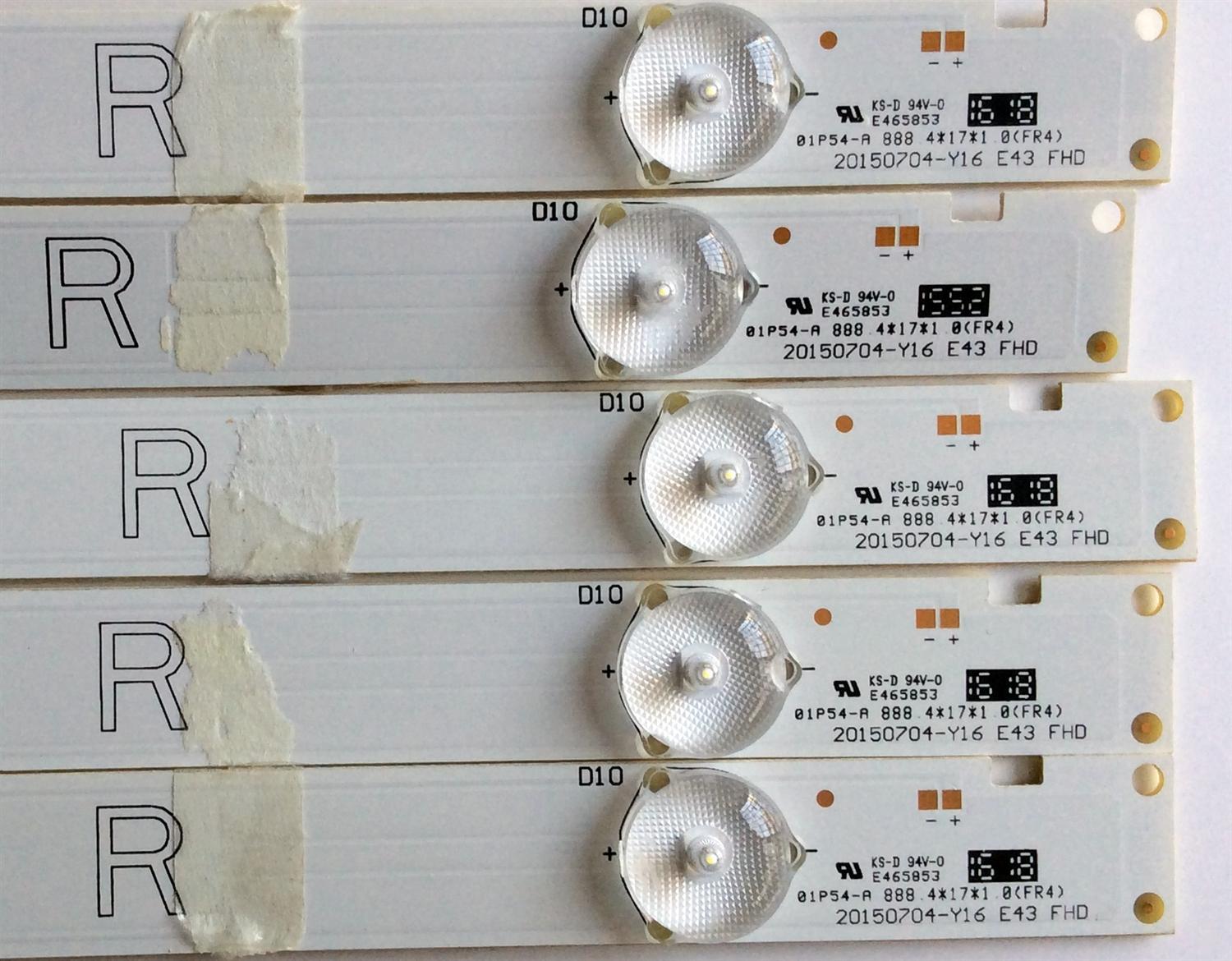 KIT DE LED PARA TV / VIZIO 20150704-Y16 E43 (5 PZAS.) / 056380220341G / MODELO E43-D2 LWZ2UMAS / PANEL T430HVND1.2	 - Imagen 2