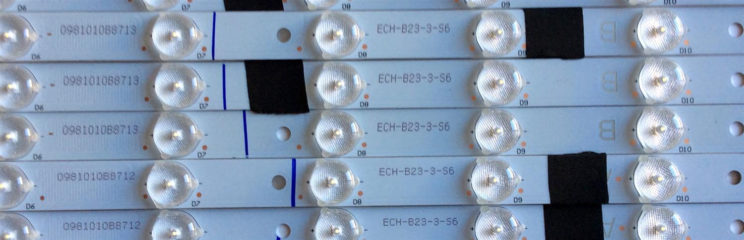 KIT DE LED PARA TV / ECH-B23-3-S6 / 0981010B8712 / 0981010B8713 / BC33-A7-837-13 / BC33-A7-937-12 / M65-E0-B-V3 / 01R97-A / A7-937-12 / A7-837-13 / MODELO 65'' - Imagen 2