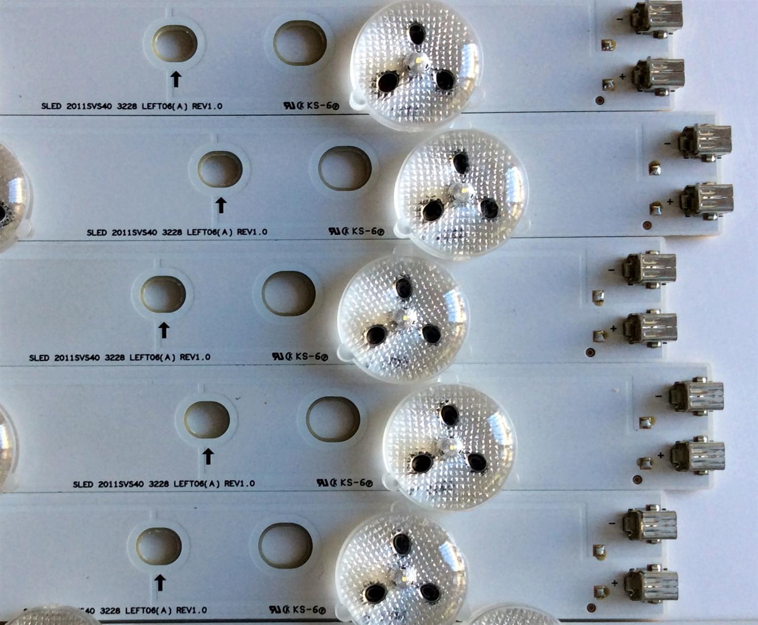 KIT DE LED PARA TV / SAMSUNG LTJ400HM08-V / 2011SVS40 3228 LEFT06 (A) REV1.0 / 2012SVS40 3228 RIGHT06(B) REV1.0 / MODELO UN40EH5300FXZA	 / UN40EH5050F - Imagen 5