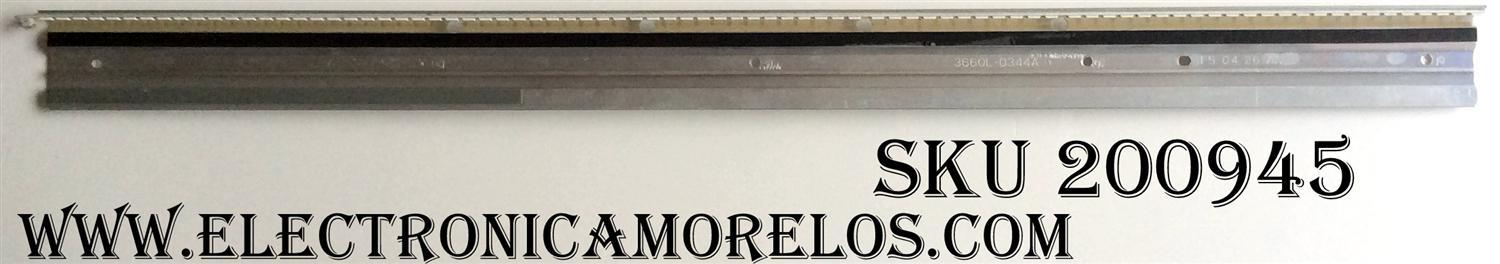 TIRA DE LED PARA TV / LG 090929 (1 PZAS.) / AG1009 / 55INCH / 3660L-0344A / MODELO 55LE5400-UC / PANEL LC550EUB	