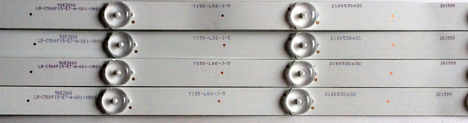 KIT DE LED'S PARA TV RCA / ELEMENT (4 PIEZAS) / NUMERO DE PARTE CRH-Z503030090463UREV1.1 / 50F6100 / LB-C500U17-E68-A-G01-XRD1 / B171128A2C / E348124 / PANEL C500U17-E61-A / DISPLAY T500QVN03.7 / MODELOS LED50E45RH 6901-LE50E45-A1 / E4SW5017RKU - Imagen 2