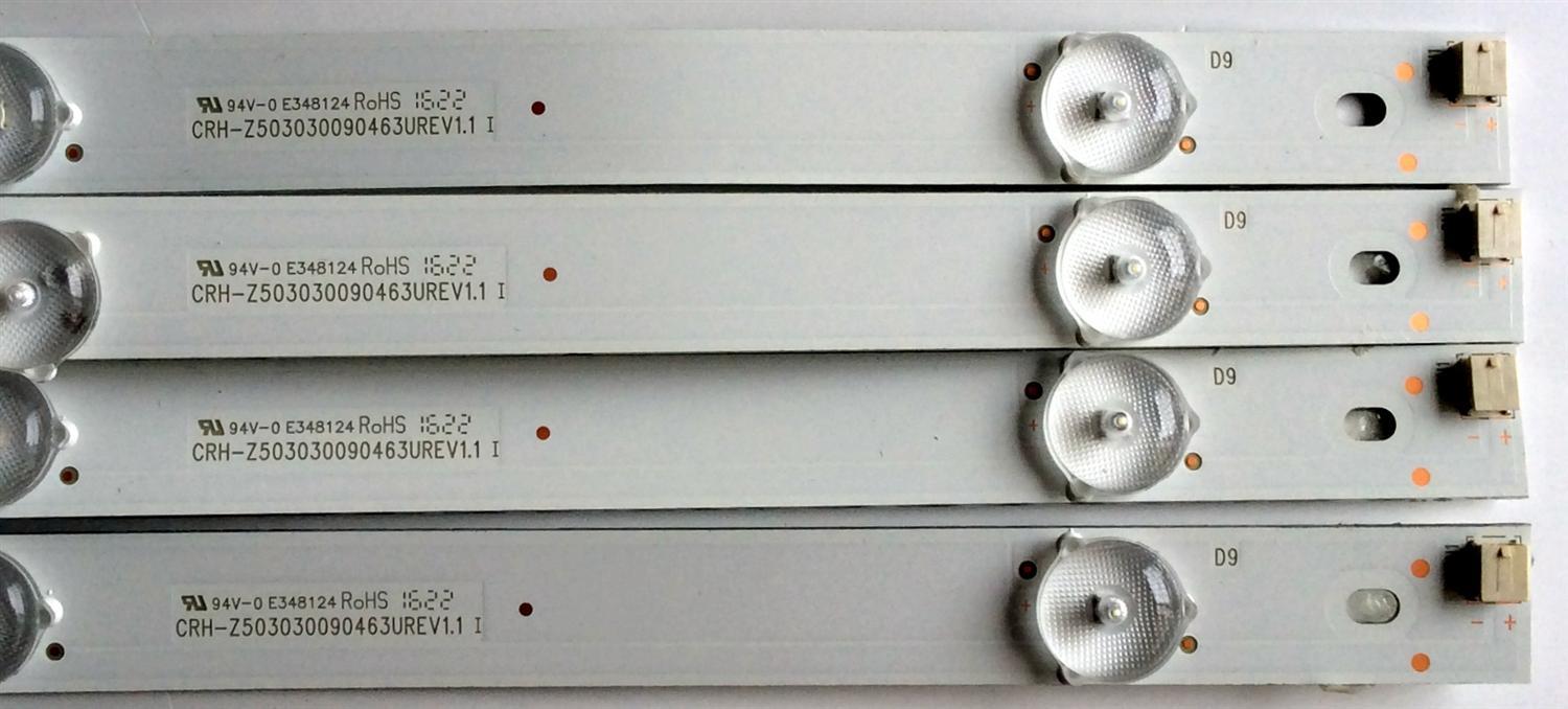 KIT DE LED'S PARA TV RCA / ELEMENT (4 PIEZAS) / NUMERO DE PARTE CRH-Z503030090463UREV1.1 / 50F6100 / LB-C500U17-E68-A-G01-XRD1 / B171128A2C / E348124 / PANEL C500U17-E61-A / DISPLAY T500QVN03.7 / MODELOS LED50E45RH 6901-LE50E45-A1 / E4SW5017RKU - Imagen 3