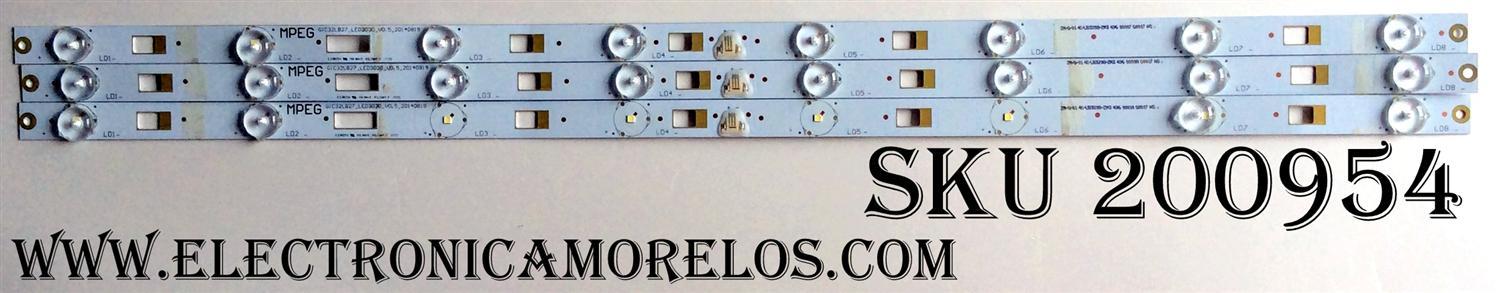 KIT DE LED PARA TV / TCL GIC32LB27_LED3030_V0.5_20140819 / ZM-G-01 4C-LB3208-ZM3 496 / 4C-LB3208-ZM3 / MODELO 32"	