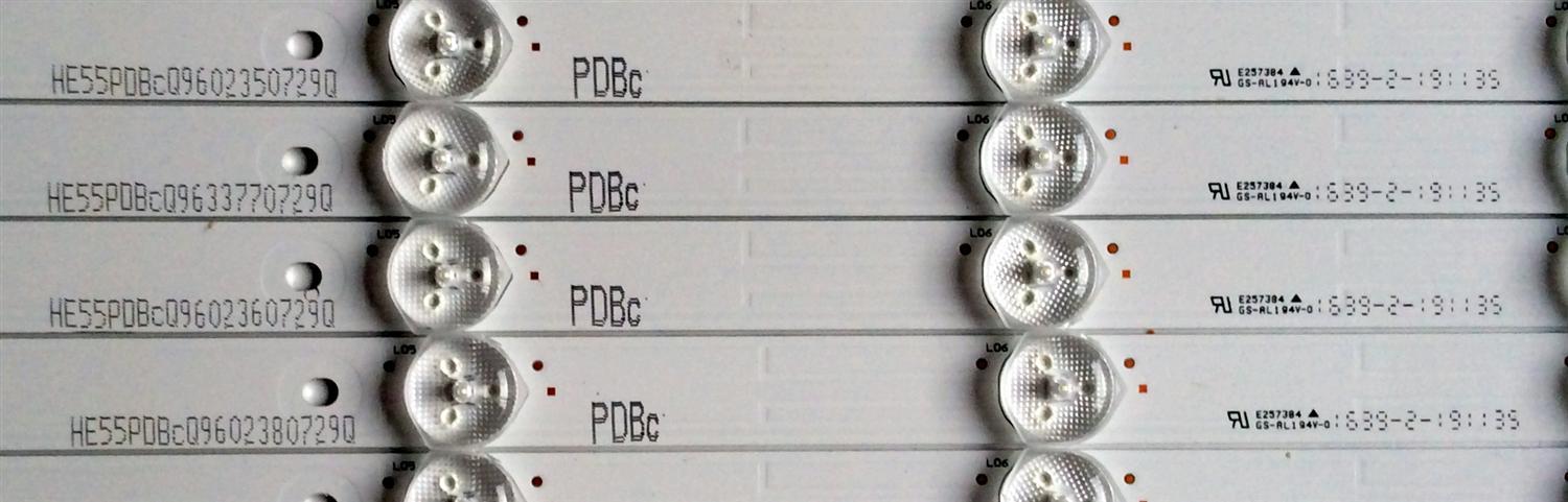 KIT DE LED´S PARA TV HISENSE ((10 PIEZAS)) / NUMERO DE PARTE 1157014 / HISENSE_55_HD550DU-B52_10X7_3030C_V0_20151012 / 145MA042R-B1 / 1274164 / PANEL´S HD550DU-B52\LD\S2\GM\ROH / HD550M5U51-TA\S0\GM\ROH / HD550M3U51-TA\S0\GM\ROH / MODELO 55H8C - Imagen 4
