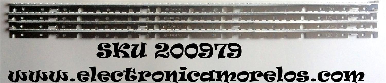 KIT DE LED`S PARA TV (4 PIEZAS) / SONY RUNTK4337TP / AE4660B / SLED 090907 REV.1 / PANEL LK460D3LA85 / MODELO KDL-46EX700
