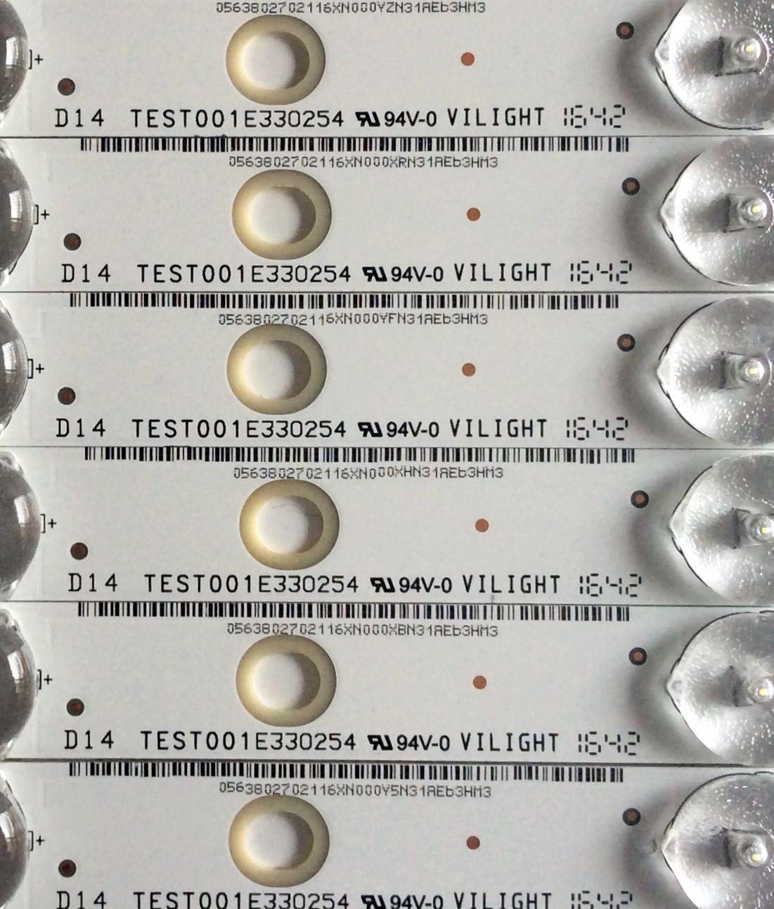 KIT DE LED´S PARA TV (12 PIEZAS)  / VIZIO I-5500WS80071-L-V1 / I-5500WS80071-R-V1 / WS55-1223-L / WS55-1223-R / 0563802702 / PANEL 7ZB00201C07 / 7ZB00W01C07 / MODELO D55-D2 LWZ2UCBS - Imagen 4