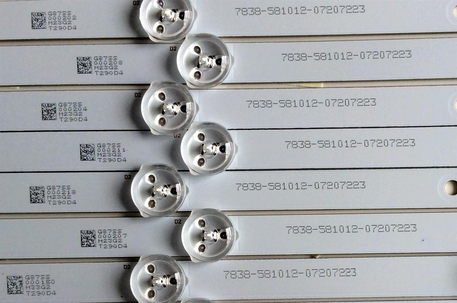 KIT DE LED'S PARA TV TOSHIBA (12 PIEZAS) / NUMERO DE PARTE DLED5572-2835-6 / K550WDR / SVK550AJ3_REV02_6LED_B_150617 / 7838-581012-07207223 / PANEL K550WDR-HE350 / MODELO 55L310U - Imagen 2
