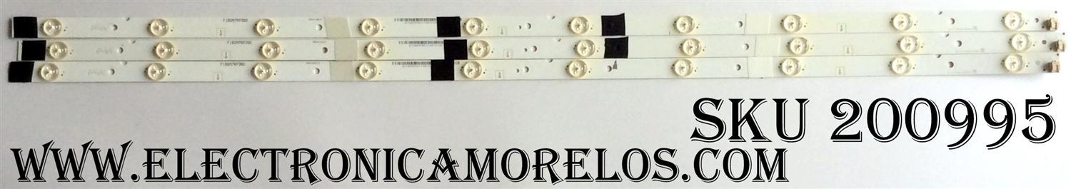 KIT DE LED PARA TV / SHARP IC-C-VZAA43D493 / 098101122100 / MODELO LC-43LE653U / LC-43UB30U / PANEL T430HVN01.2	