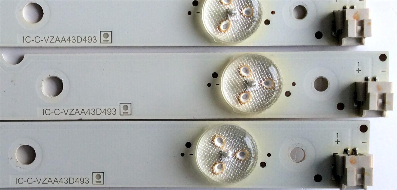 KIT DE LED PARA TV / SHARP IC-C-VZAA43D493 / 098101122100 / MODELO LC-43LE653U / LC-43UB30U / PANEL T430HVN01.2	 - Imagen 2