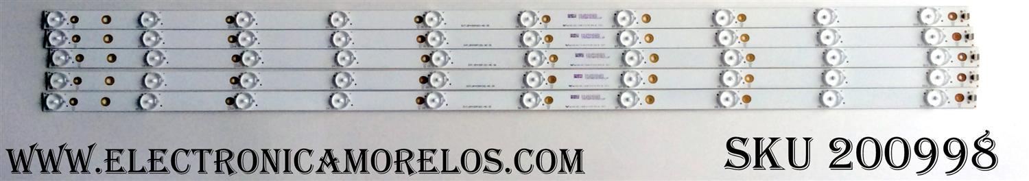 KIT DE LED PARA TV / VIZIO LBM430P1001-AE-3S / EVTLMB430P1001-AE-3S / 04-H0060220 / E74739 / MODELO D43-C1 LTTWSECR / PANEL TPT430H3-HVN01.U REV:S270B	