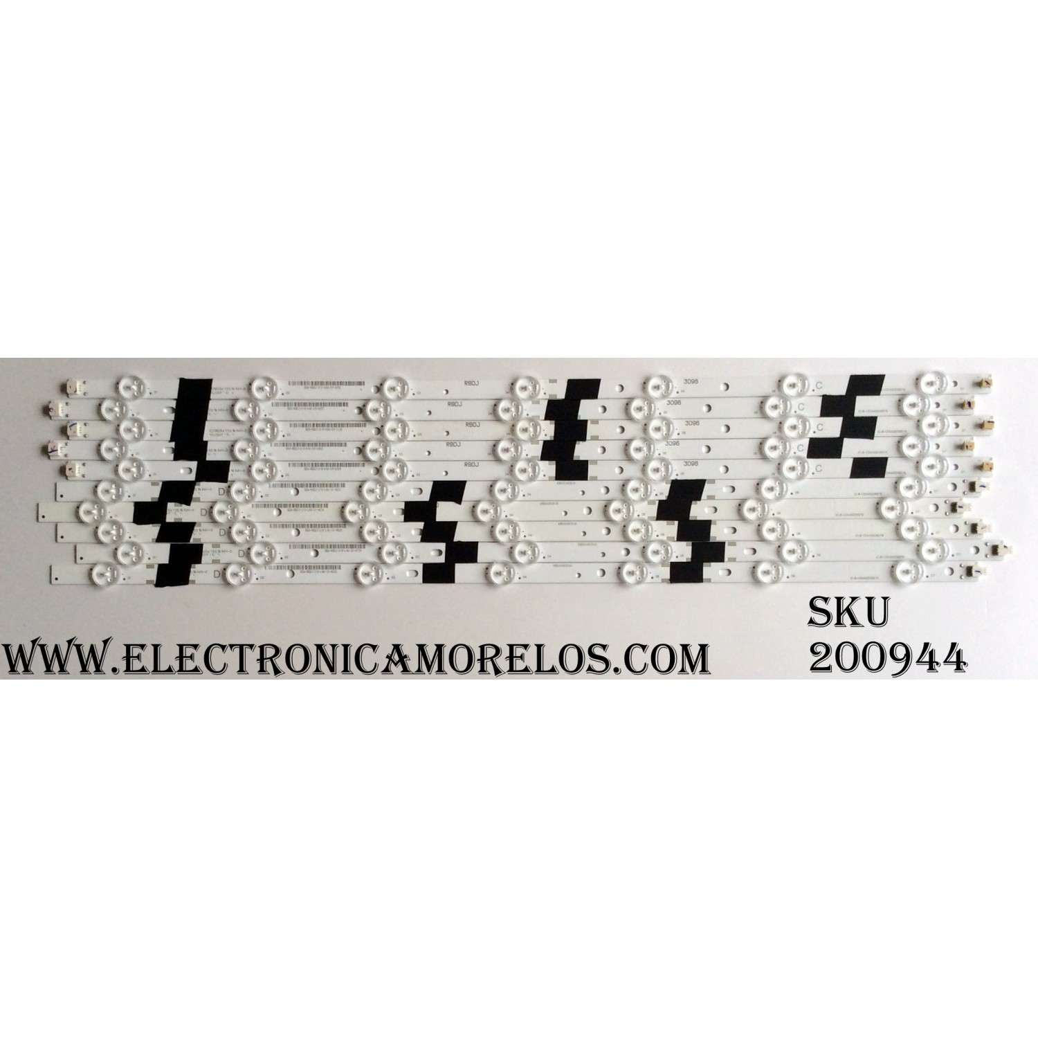 KIT DE LED PARA TV / VIZIO IC-BVZAA55D697A/IC-BVZAA55D697B / IC-BVZAA55D697A / IC-BVZAA55D697B / BDA-RBDJ-2-8 / MODELO 55D-0 LAUATYBS / PANEL T550HV08.5	