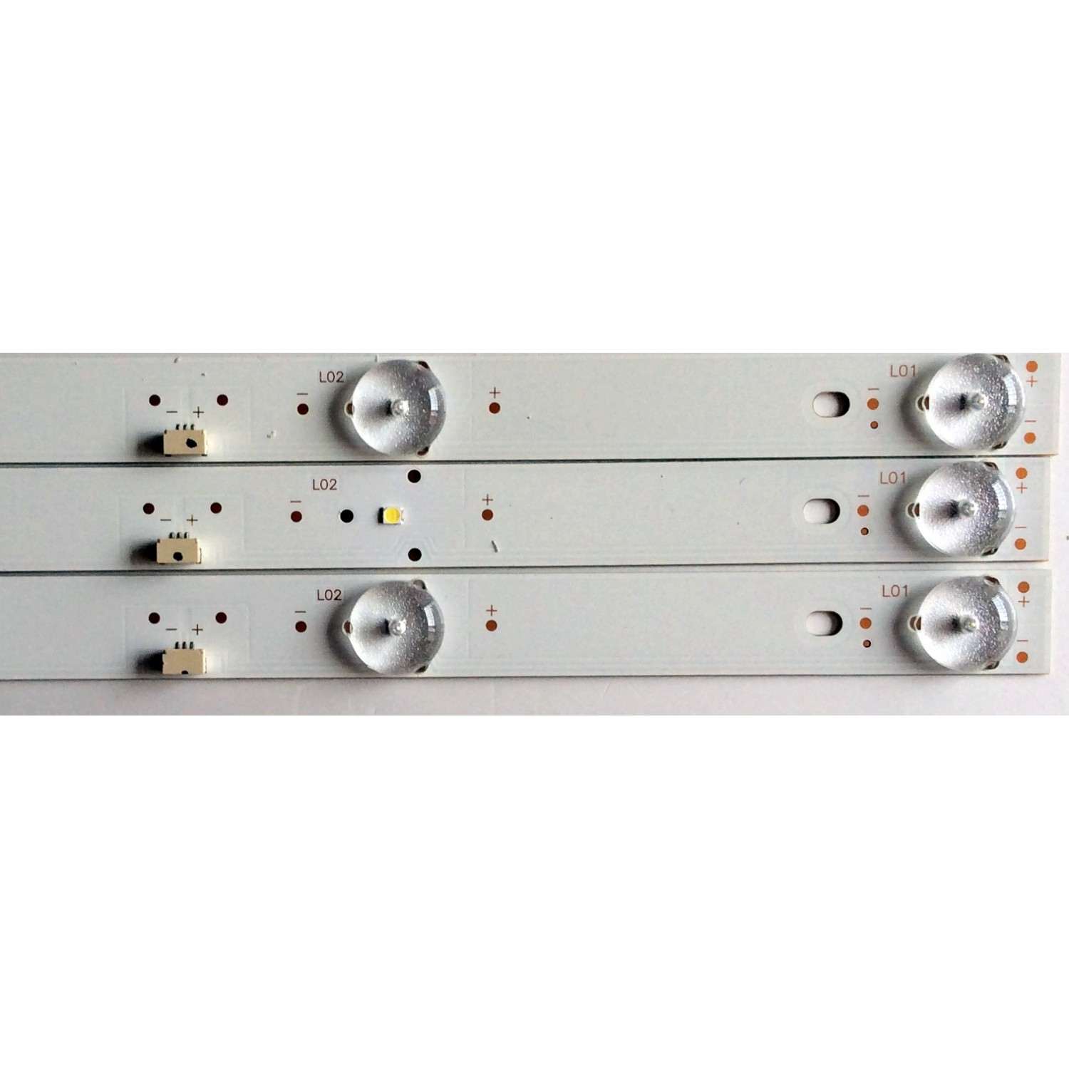 KIT DE LED´S PARA TV (3 PIEZAS) / ELEMENT RF-EG320B32-0701S-07A1 / 2447620850T-03 / PANEL BOEI320WX1-01 / HV320WHB-N81 / MODELO ELEFW328 LE-32GJL4-B3 - Imagen 3