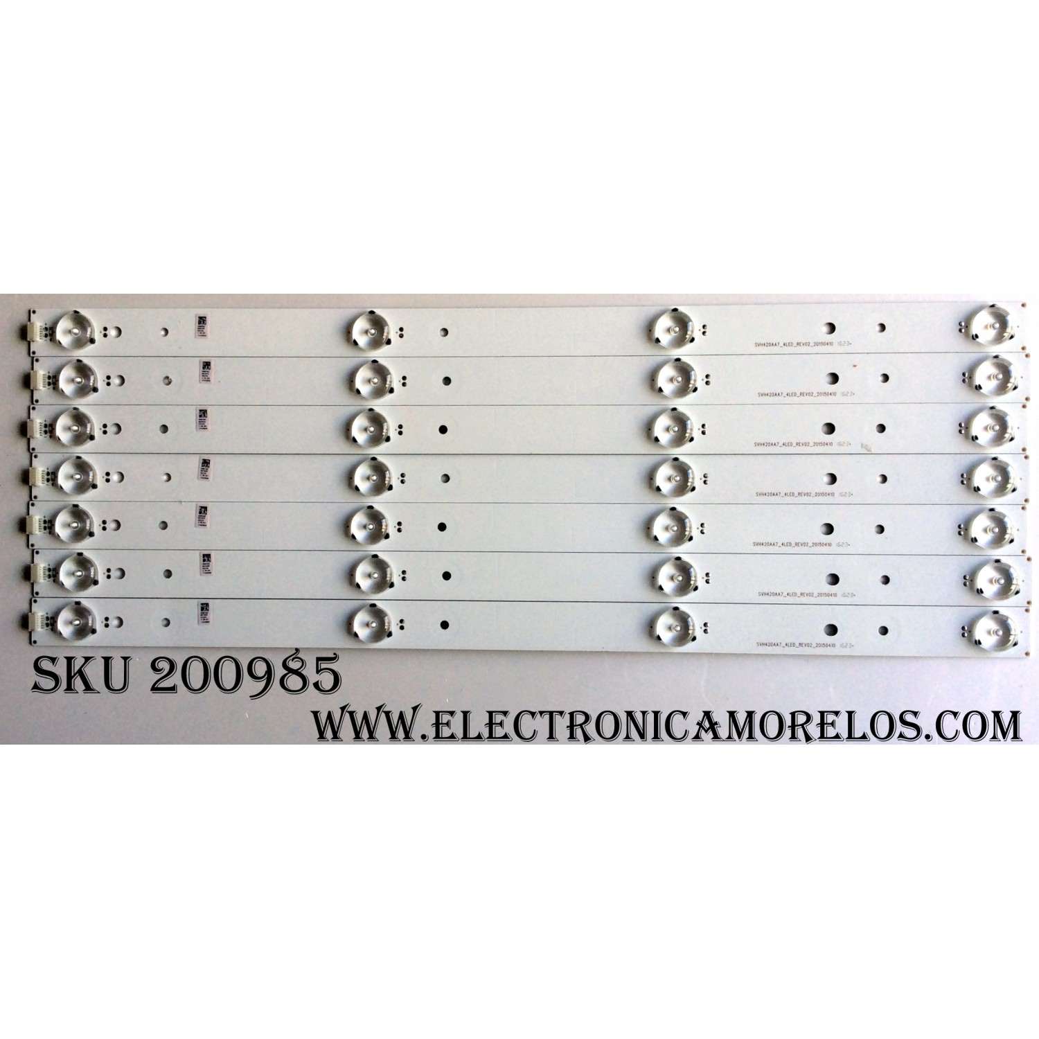 KIT DE LED´S PARA TV (7 PIEZAS) / SHARP 1142939 / 20150410 / SVH420AA7_4LED_REV02_20150410 / PANEL´S HD426DU-B51(010) / HD426DF-B51(010) / MODELO LC-43N6100U