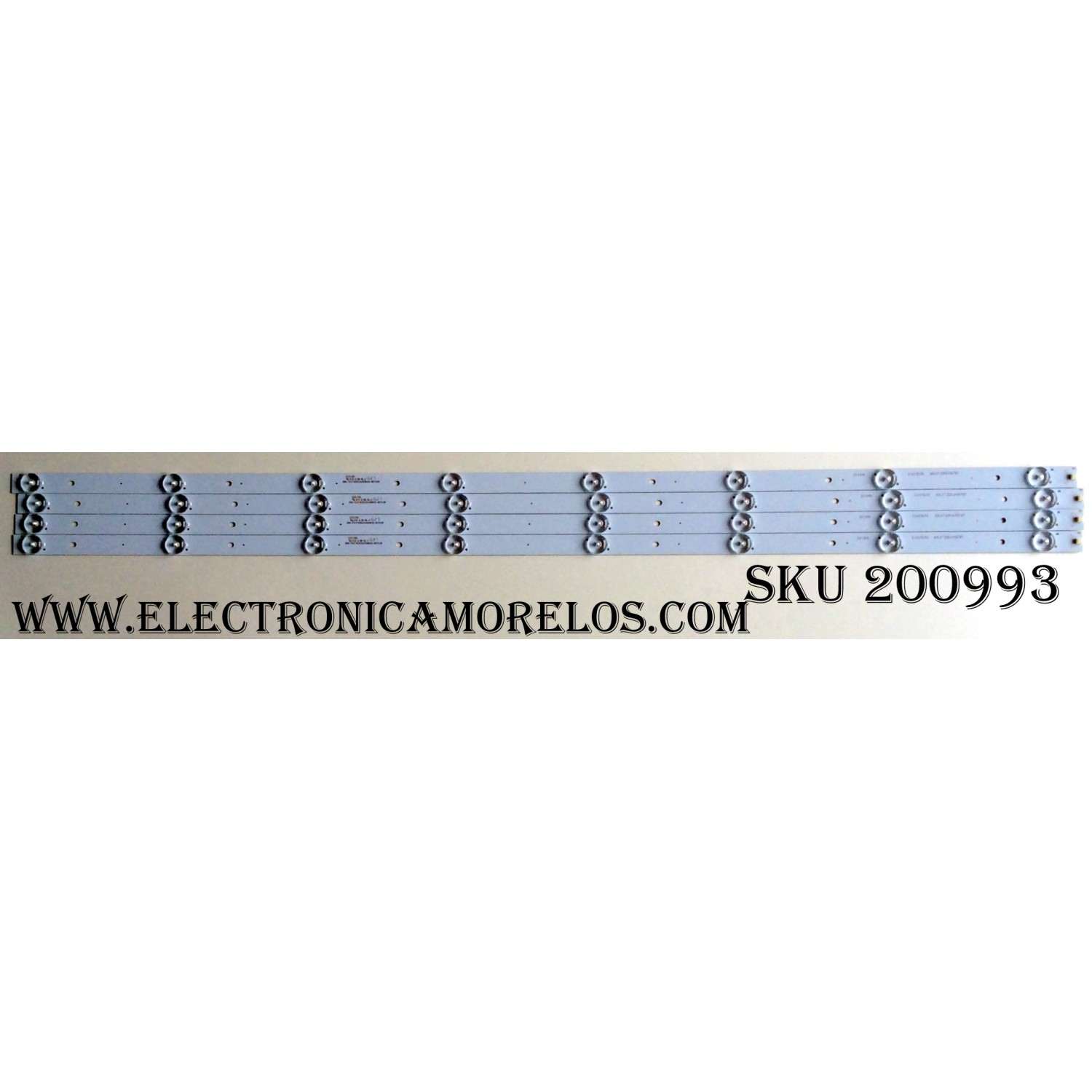 KIT DE LED PARA TV (4 PIEZAS) / ELEMENT CRH-T43Y163535040865S / CRH-T43Y163535040865S-REV1.1B / 21005050 / A9L07J2ECA367BT / MODELOS ELST4316S D6A1M / ELST4316S G6E0M / ELST4316S H6E0M / ELST4316S J6E0M / PÁNEL LC430DUY(SH)(A1)	