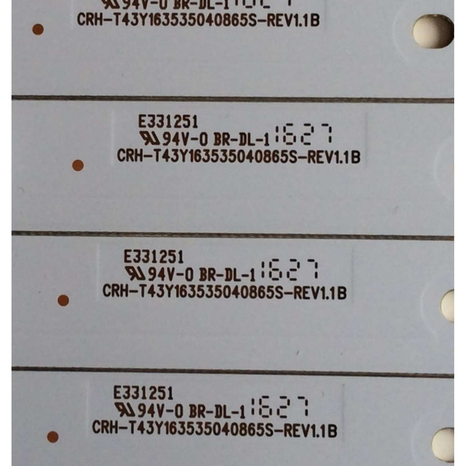 KIT DE LED PARA TV (4 PIEZAS) / ELEMENT CRH-T43Y163535040865S / CRH-T43Y163535040865S-REV1.1B / 21005050 / A9L07J2ECA367BT / MODELOS ELST4316S D6A1M / ELST4316S G6E0M / ELST4316S H6E0M / ELST4316S J6E0M / PÁNEL LC430DUY(SH)(A1)	 - Imagen 3