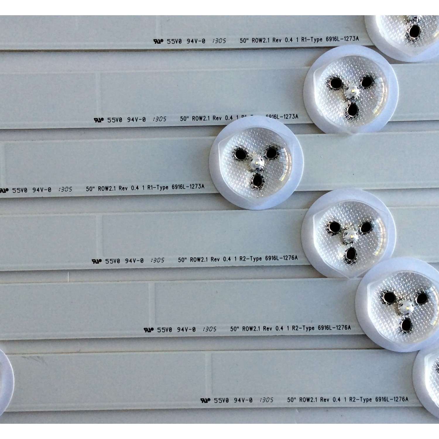 KIT DE LED´S PARA TV  TOSHIBA (12 PIEZAS) / NUMERO DE PARTE 6916L-1241A / 6916L-1272A / 6916L-1273A / 6916L-1276A / PANEL LC500DUE (SF)(R1) / MODELOS 50L4300UB / 50L1350UB - Imagen 3