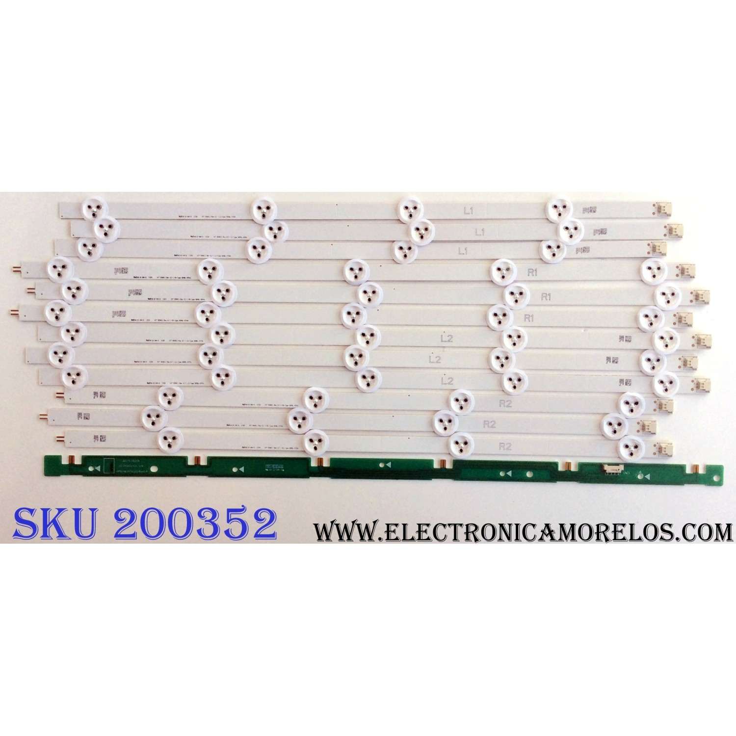KIT DE LED´S PARA TV (12 PIEZAS) LG 6916L-1174A / 0024A-1177A / PANEL´S LC470DUE (SF)(R1) / LC470DUG (JF)(R1) / MODELOS 47LM8600-UC / 47LN5400-UA / 47LN5400 / 47LN5200-UA / 47LN5790-UI / 47LN541C-UA / 47LN5200-UB / E470I-A0 / E470I-A0 / 47LN5700