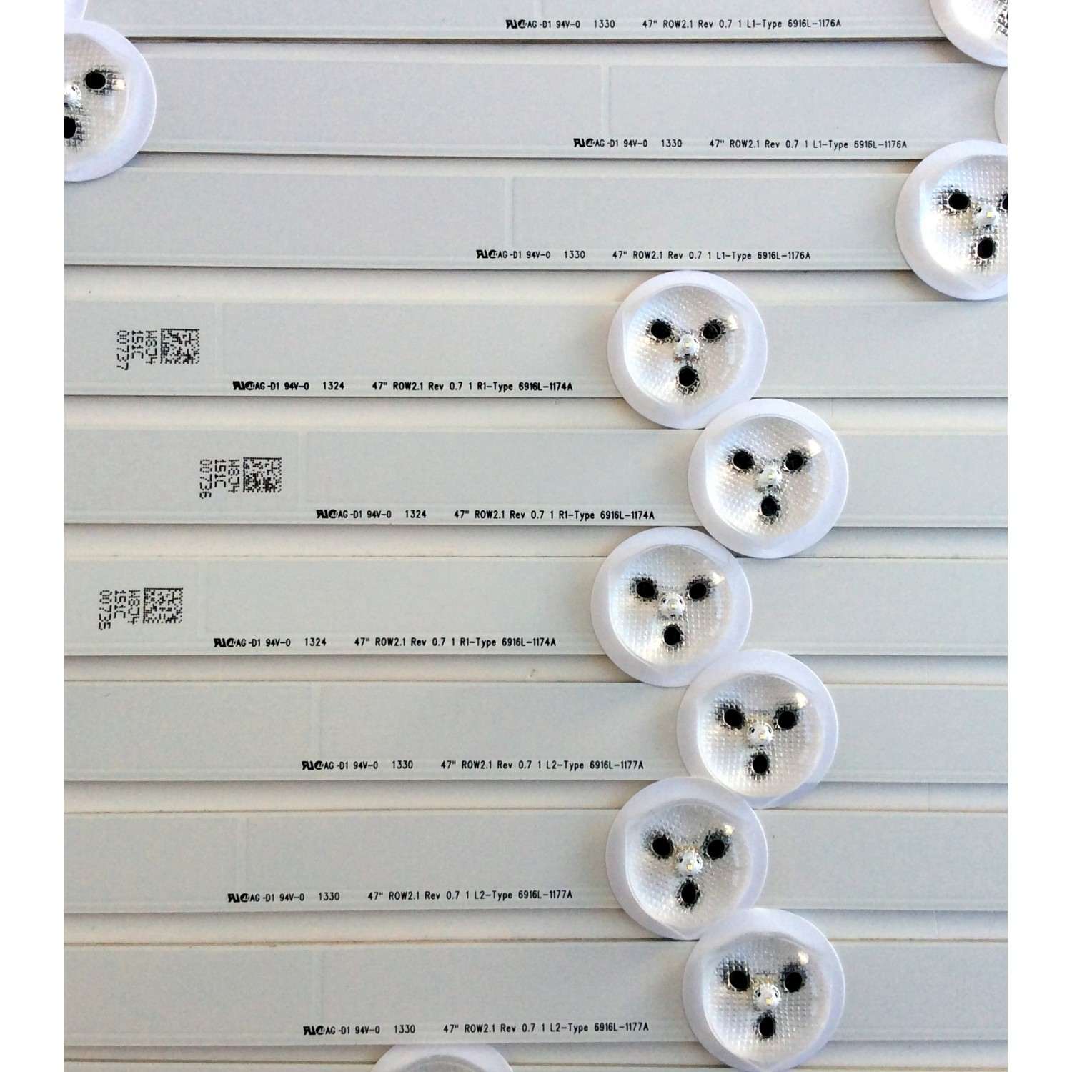 KIT DE LED´S PARA TV (12 PIEZAS) LG 6916L-1174A / 0024A-1177A / PANEL´S LC470DUE (SF)(R1) / LC470DUG (JF)(R1) / MODELOS 47LM8600-UC / 47LN5400-UA / 47LN5400 / 47LN5200-UA / 47LN5790-UI / 47LN541C-UA / 47LN5200-UB / E470I-A0 / E470I-A0 / 47LN5700 - Imagen 3