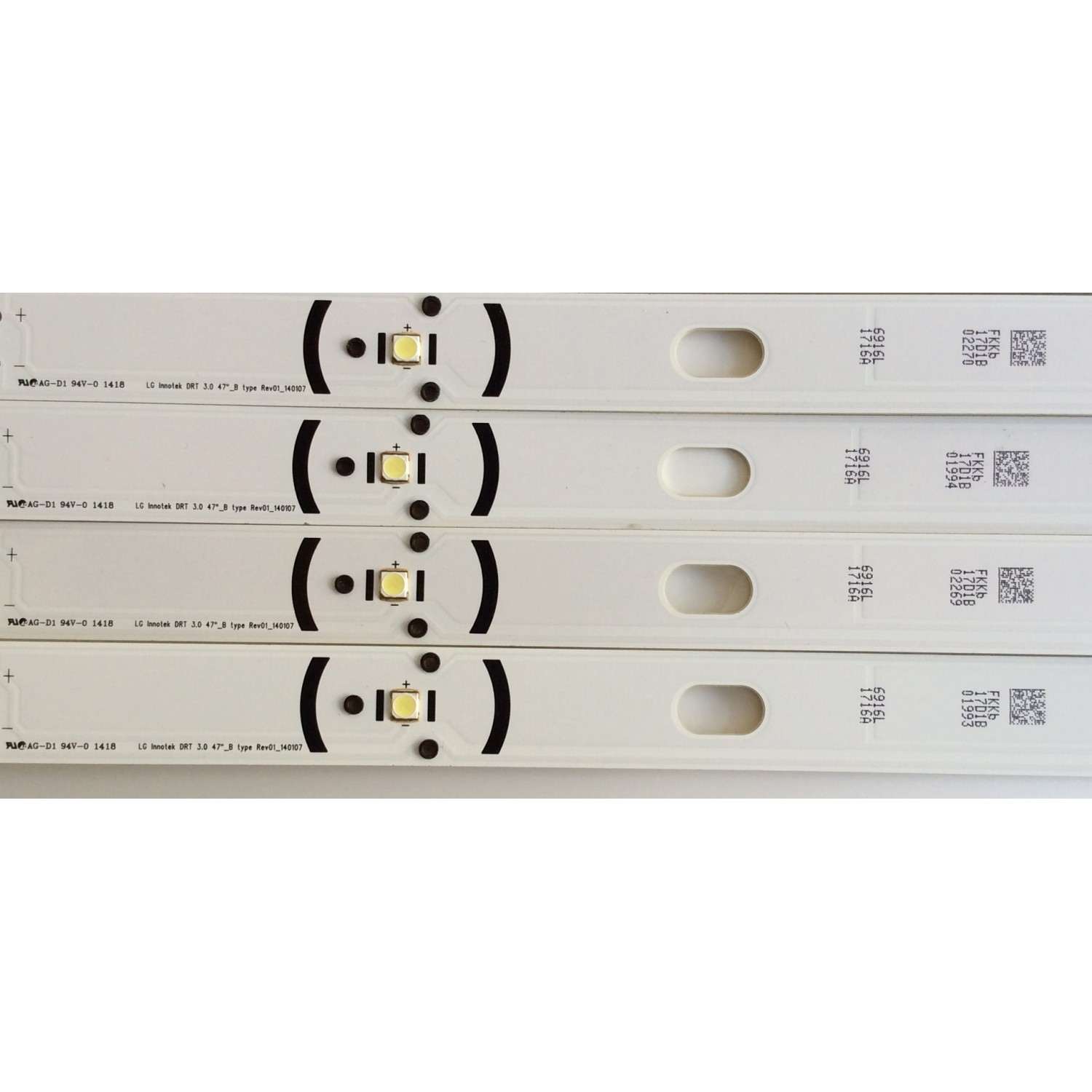 KIT DE LED´S PARA TV (8 PIEZAS) CON ALGUNOS DIFUSORES DESPEGADOS  / LG 6916L-1948A / DRT 3.047"_A TYPE REV 02_140218 / 501RMQK09068 / PANEL LC470DUE(FG)(A4) / MODELO 47LB5900-UV. - Imagen 4